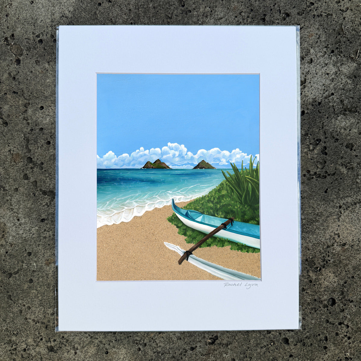 Lanikai Canoe Print