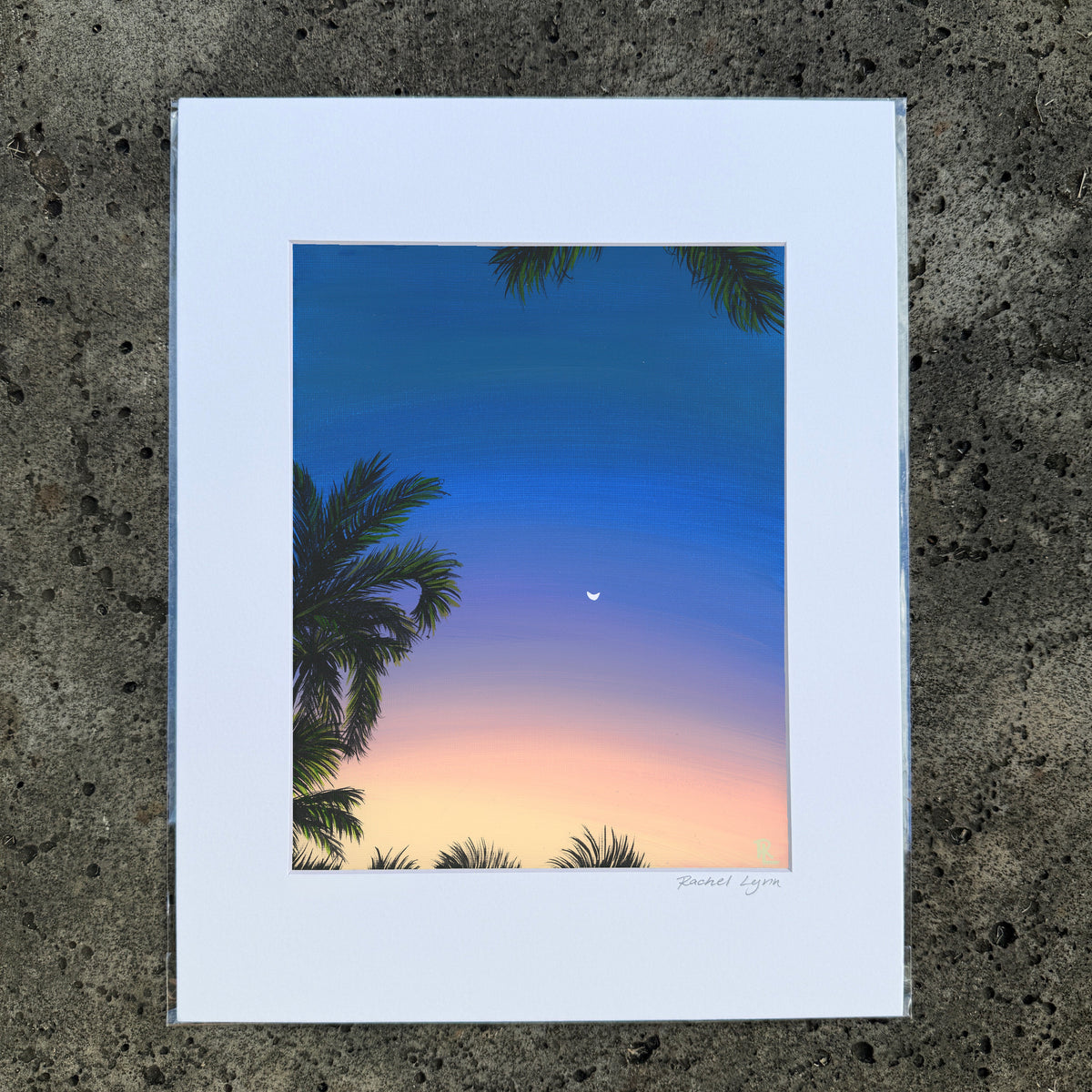 Sunset Palms Print