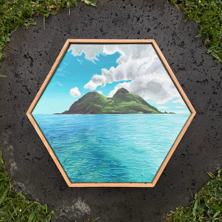 mokulua ocean art hawaii textured 